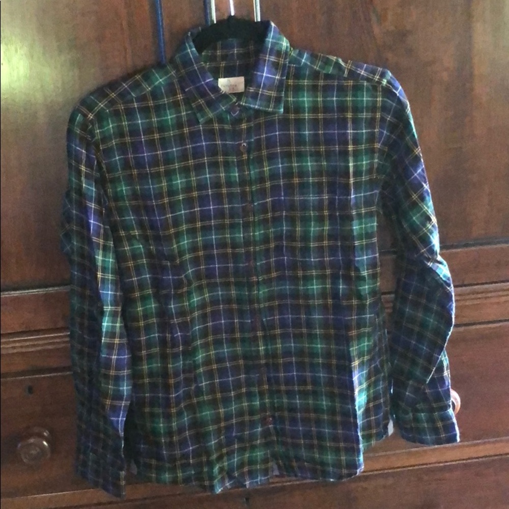Boys Long Sleeve Plaid Shirt